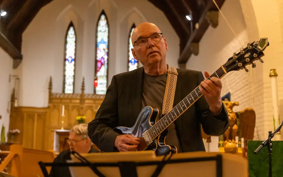 Pianist John Sherwood playing at StirlingFest in the Anglican Church