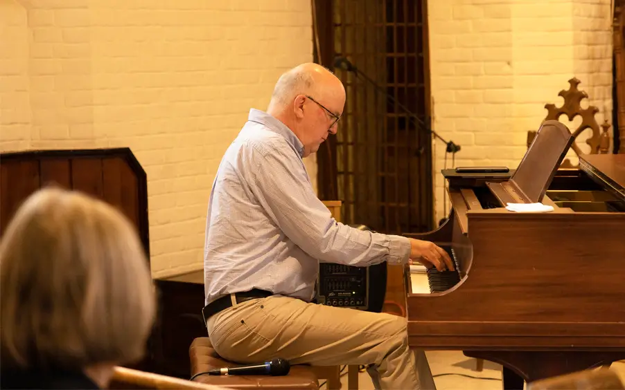 Pianist John Sherwood playing at StirlingFest in the Anglican Church