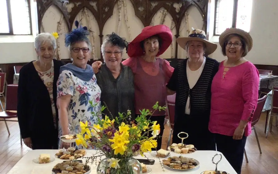 Six women that are members of the congregation